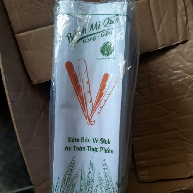 Túi giấy bánh mì que - Lốc 100 cái.