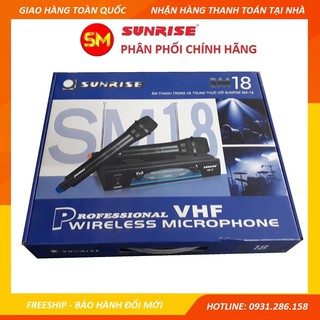 [Tặng 2 chống lăn micro] Micro Karaoke Không Dây SUNRISE SM18 / AK2000