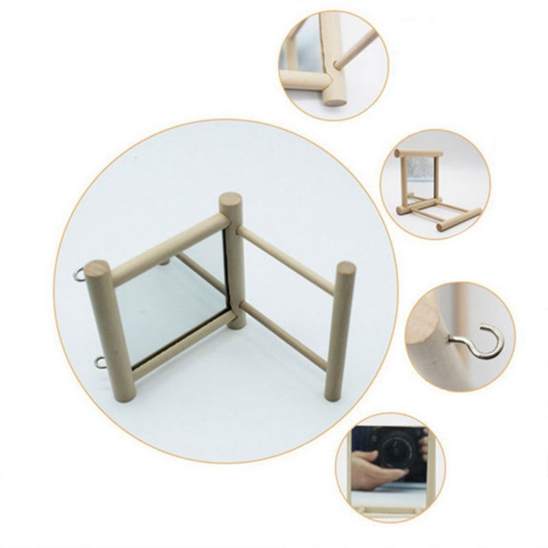 Đồ chơi gắn kèm gương soi dành cho chim vẹt