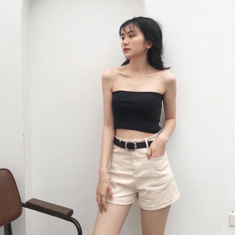 Áo quây ngực thun dáng ôm màu trơn nữ croptop không dây xixeoshop - V23 | BigBuy360 - bigbuy360.vn