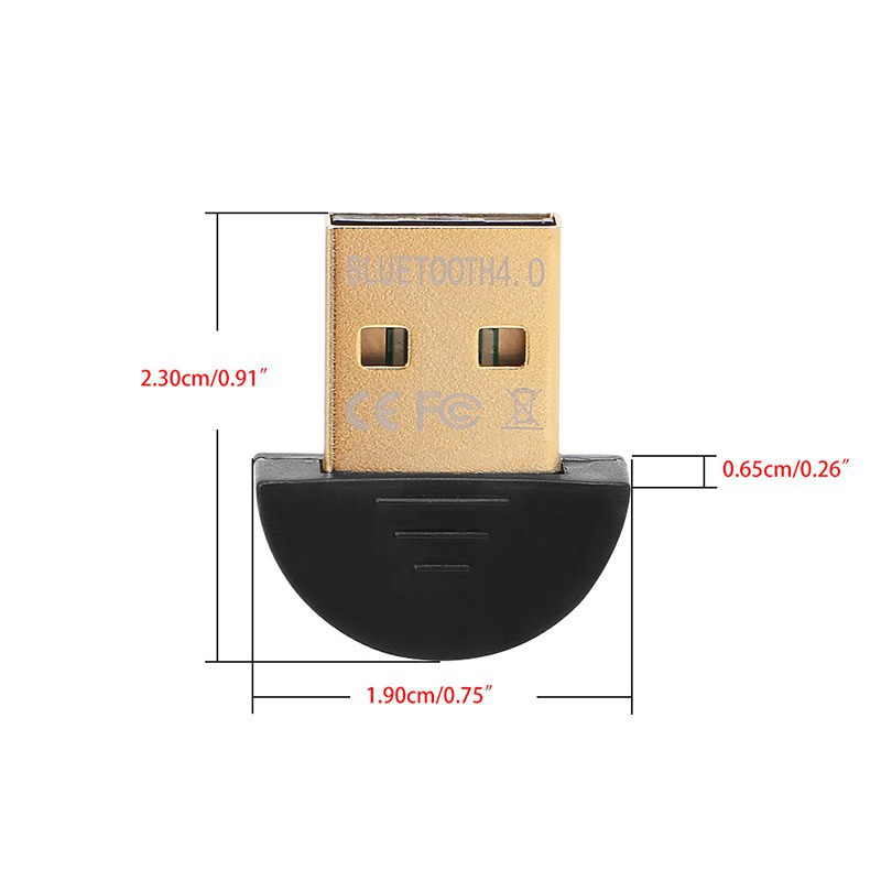 USB Bluetooth Dongle 4.0 Thông Minh Dùng Cho Máy Tính Để Bàn Laptop Kết Nối Tai Nghe Loa Phím Chuột Điện Thoại Máy In