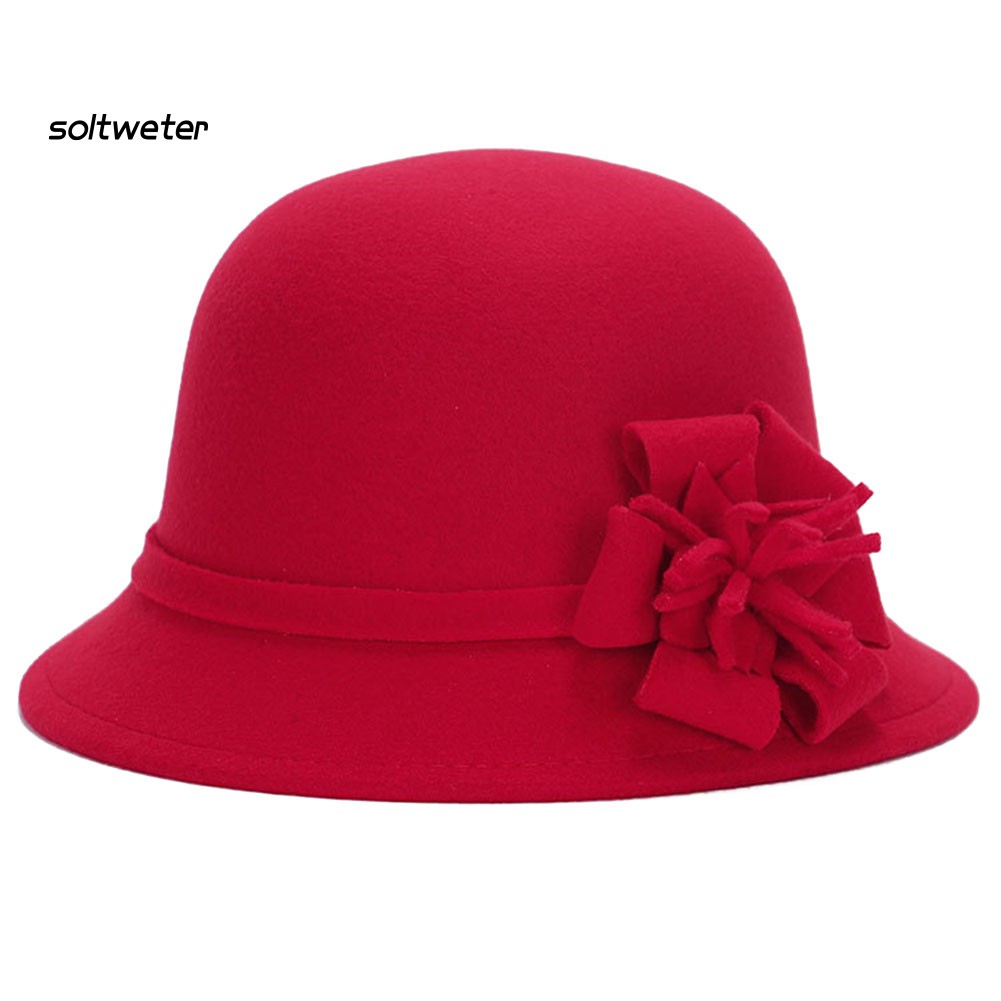 Mũ vành nhỏ đính hoa thời trang vintage cho nữ