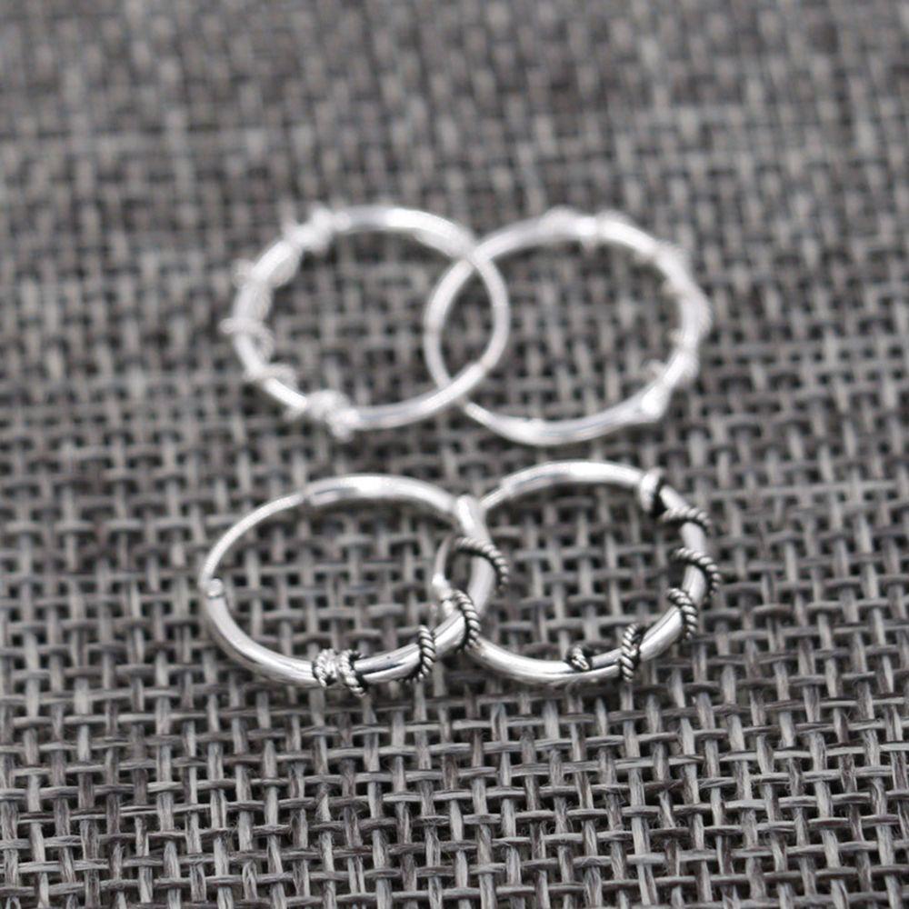 Bông Tai Tròn Bằng Thép Không Gỉ Phong Cách Hip hop Cá Tính