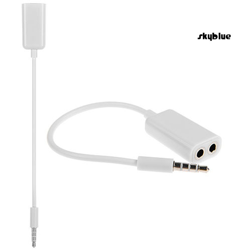 [SK]3.5mm 1 Male To 2 Female Audio Headphone Splitter Cable Adapter For iPhone MP3
