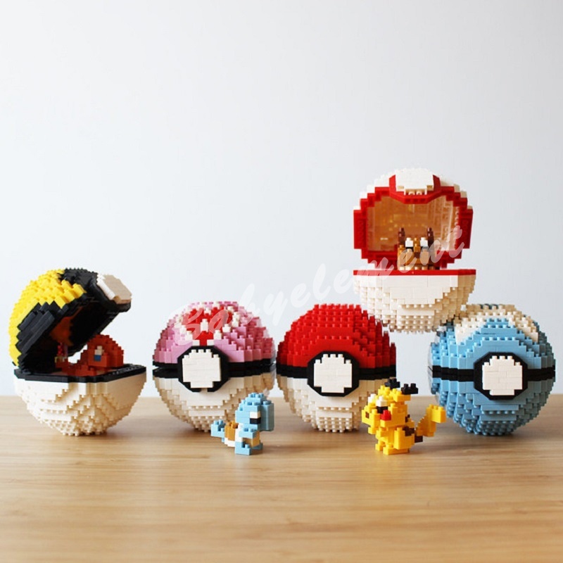 Nano Khối Pokémon Bỏ Túi Quái Vật Pikachu Xếp Hình Khối Xây Dựng Spuirtle Sáng Tạo Giáo Dục Tự Làm Đồ Chơi Quà Tặng