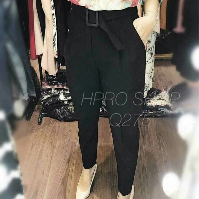 Quần baggy kèm đai vải