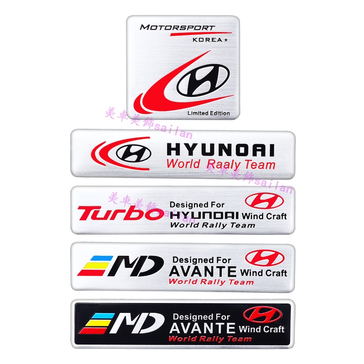 Nhãn Dán Trang Trí Thân Xe Hơi hyundai langdong name turina ix25 ix35 Bằng Kim Loại