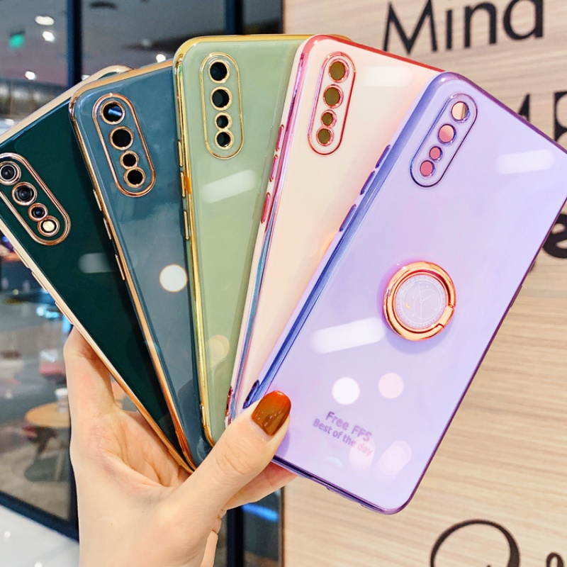 Ốp điện thoại silicon mềm có giá đỡ cho Vivo 1601 1602 1609 1611 1612 1713 1716 1718 1723 1724 1726 2725 1727
