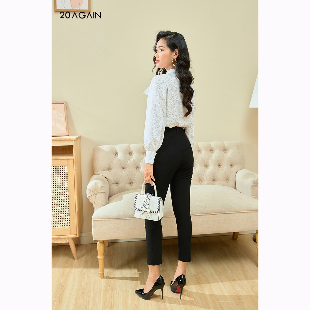 [Mã WABR20AG15 giảm 10% đơn 99K] Quần dài baggy basic 20AGAIN thanh lịch, thoải mái QAA1602