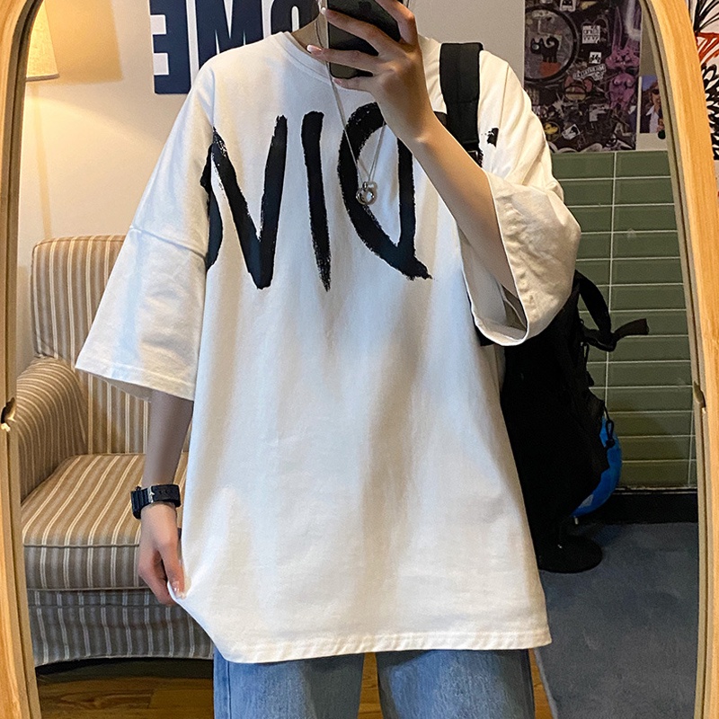 Áo Thun Tay Ngắn Dáng Rộng Phong Cách Hip hop Thời Trang Mùa Hè Cho Nam