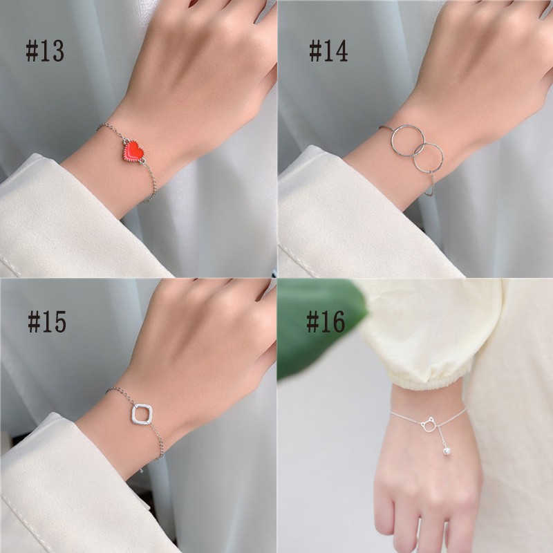 Vòng tay kim loại mảnh nhiều mẫu mã cho nữ