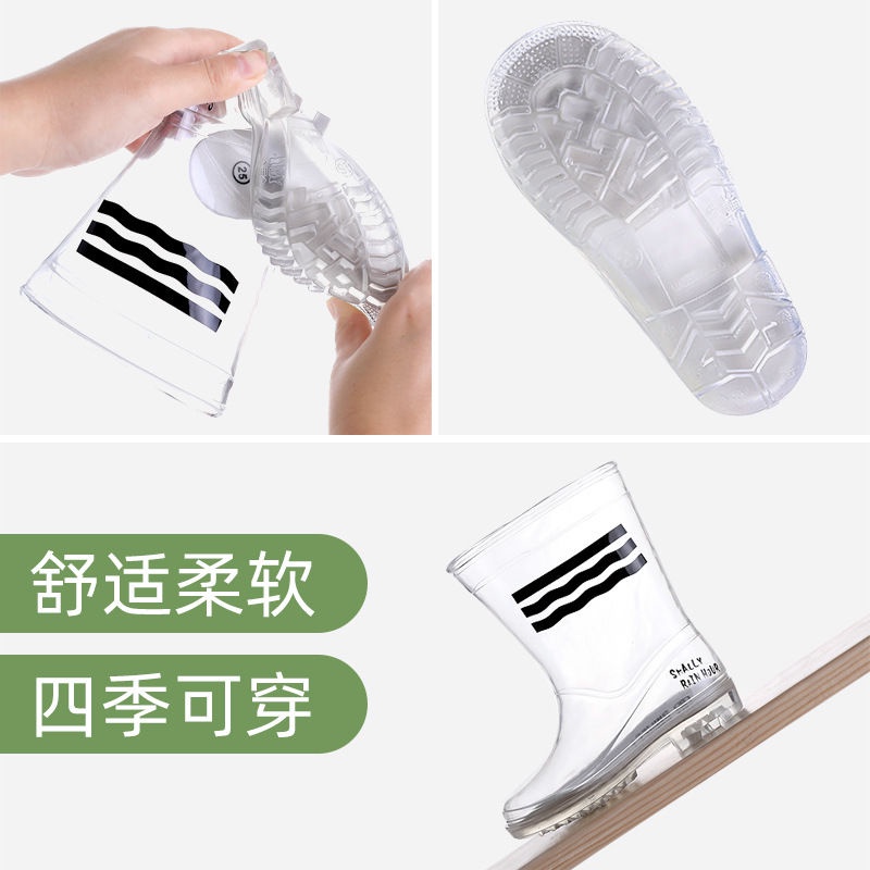 Ủng Đi Mưa Trong Suốt Chống Trượt Thời Trang Cao Cấp Dành Cho Bé Tiểu Học
