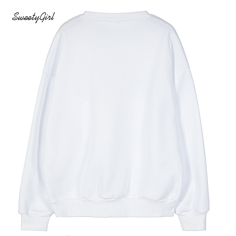 Áo Nỉ Nữ Dài Tay Cổ Tròn Thời Trang Hàn