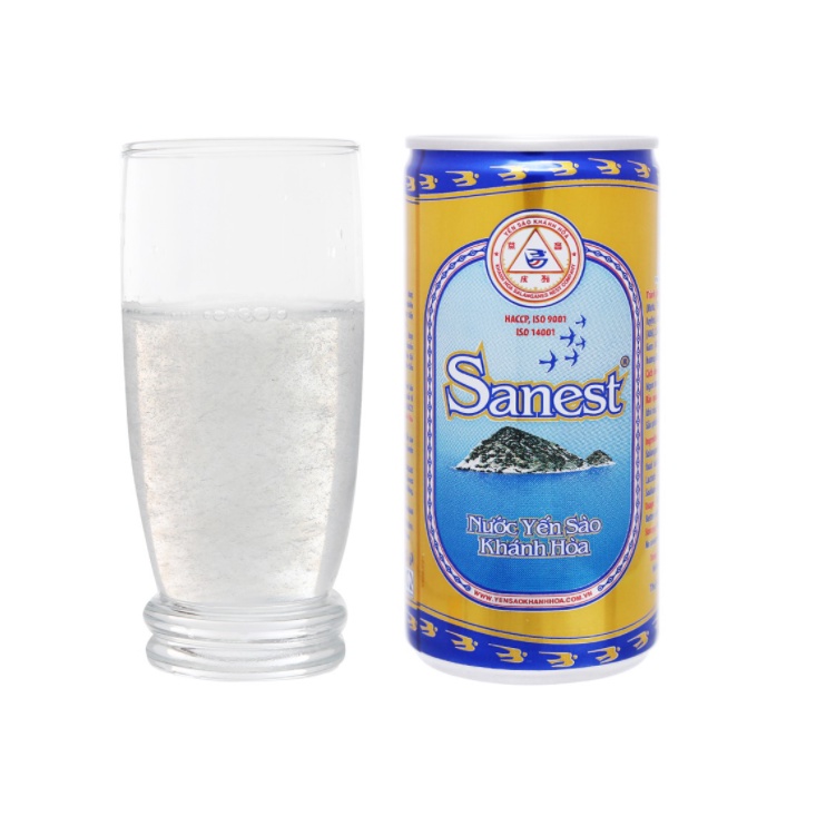 Thùng 30 lon x 190ml Nước Yến sào Sanest Khánh Hòa đóng lon