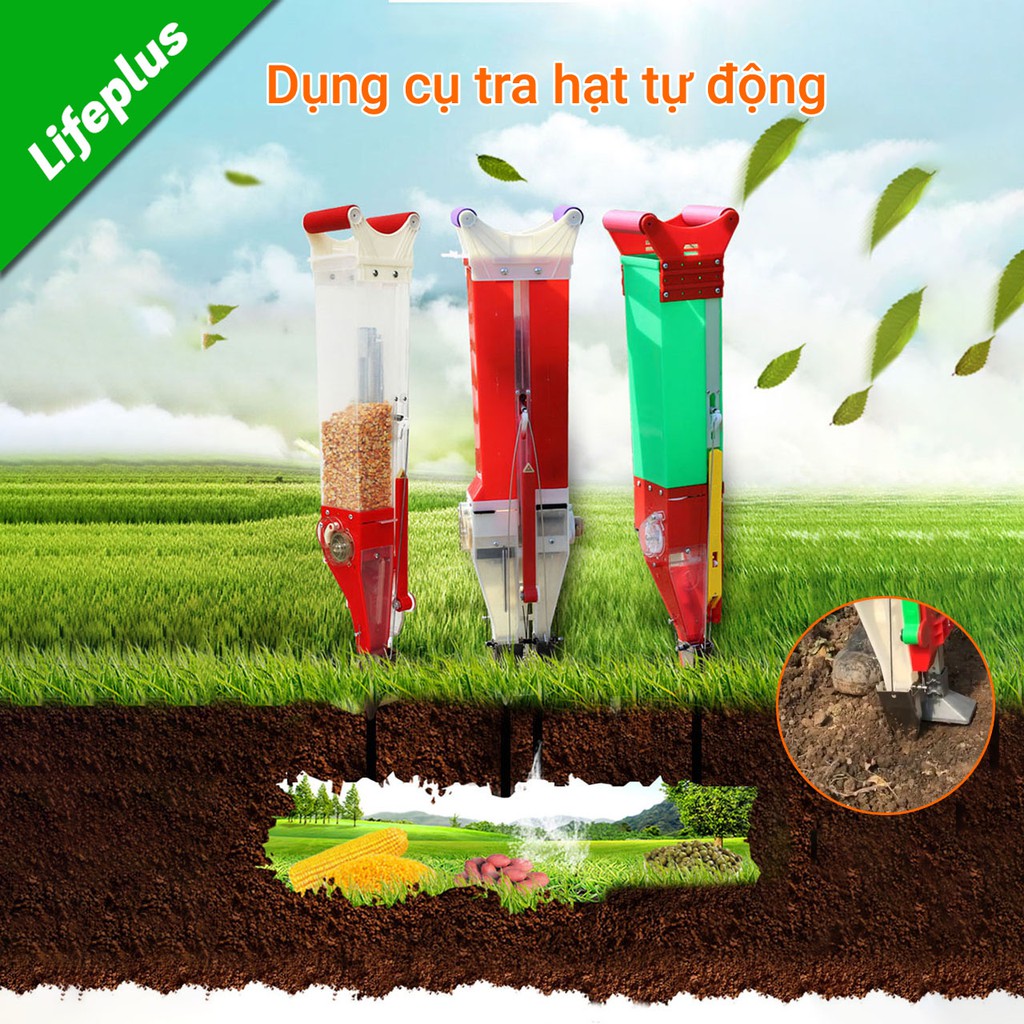 Máy gieo hạt, tra hạt, bón phân tự động đơn và đôi