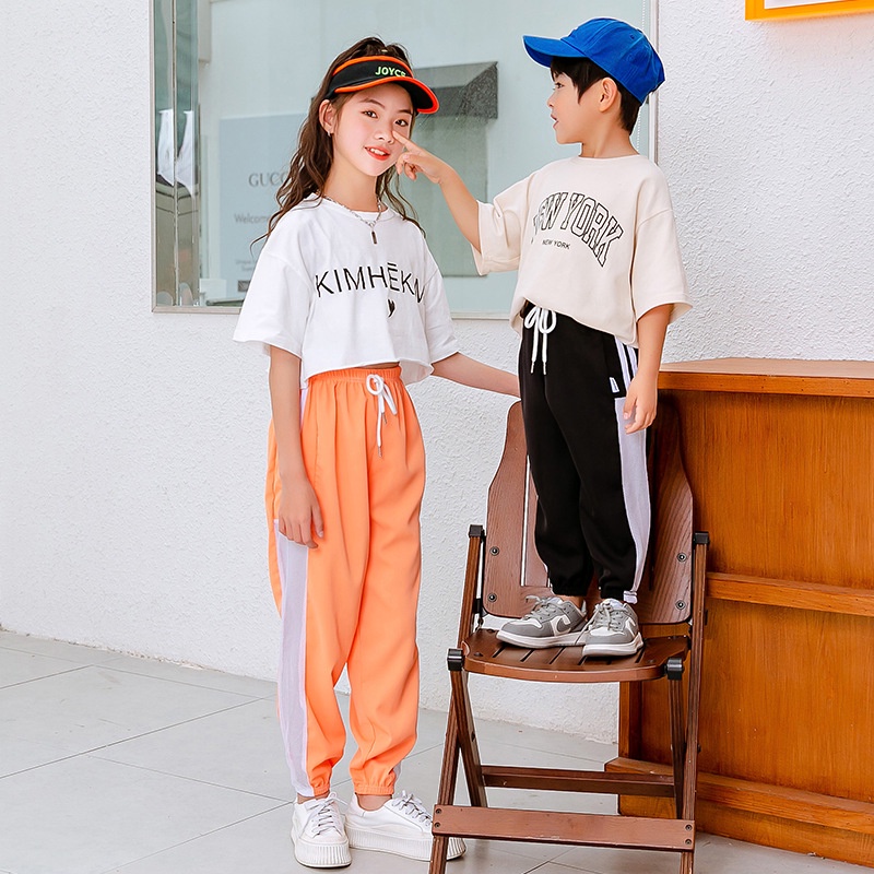 Quần Thể Thao Dài Màu Trơn Phối Lưới Thời Trang Cho Bé 100-180cm
