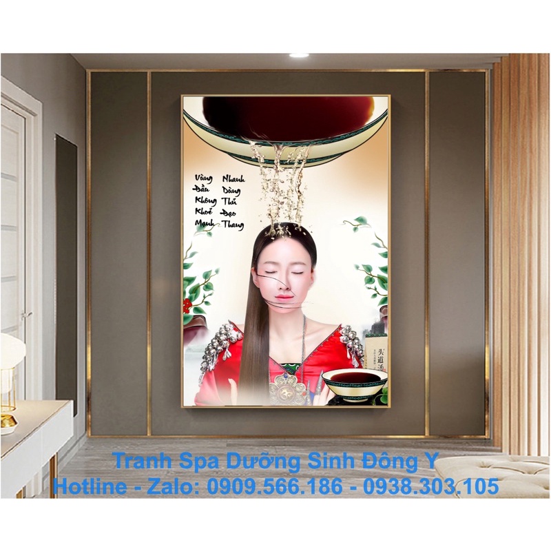 TRANH SPA GỘI ĐẦU DƯỠNG SINH TREO TƯỜNG SANG TRỌNG HIỆN ĐẠI