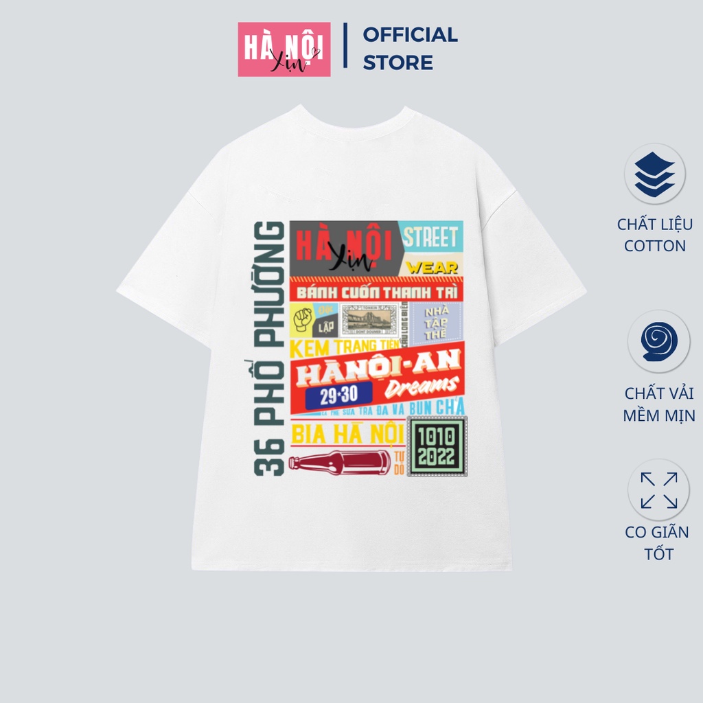 Áo thun nam nữ Unisex in HÀ NỘI XỊN phiên bản Premium Cao Cấp Chất Liệu 100% Cotton mềm mại, thoáng mát | BigBuy360 - bigbuy360.vn