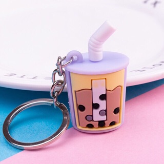 Móc chìa khoá trà sữa cute