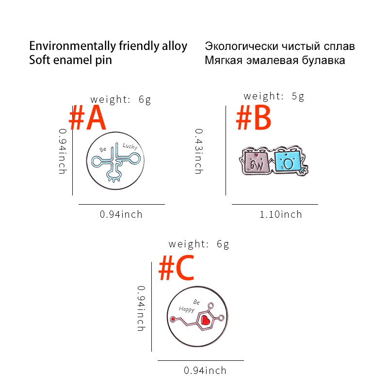 Ghim cài áo QIHE JEWELRY họa tiết đơn giản ngộ nghĩnh
