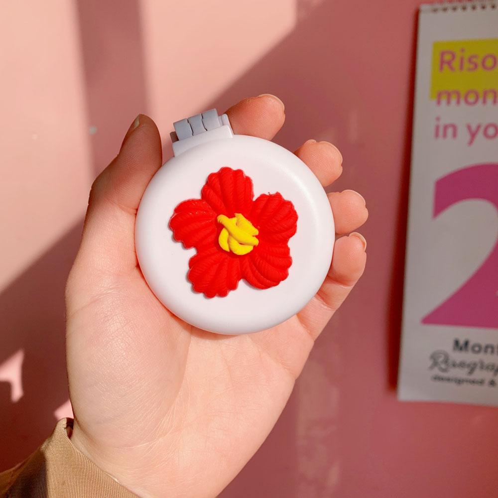 CLEOES Lược Gấp Tích Hợp Gương Trang Điểm Mini Kiểu Dáng Hoạt Hình Dễ Thương