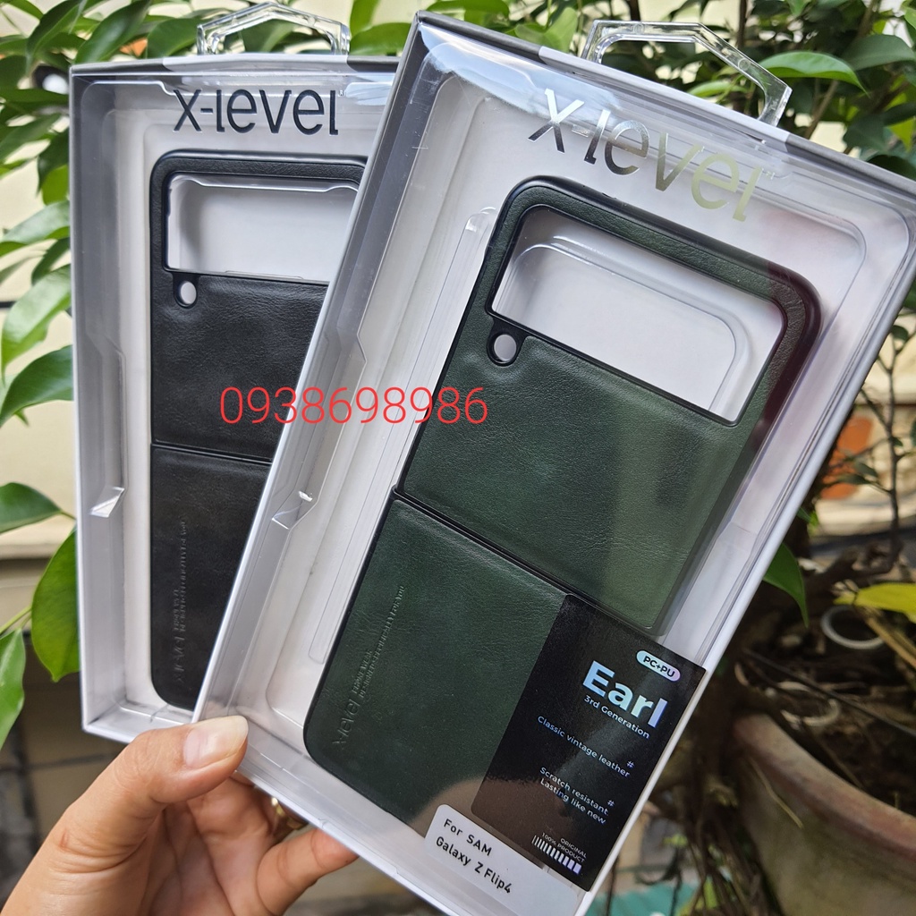 SAMSUNG GALAXY Z FLIP 4 / z flip 4 _ ốp lưung da hiệu X-LEVEL sang chảnh