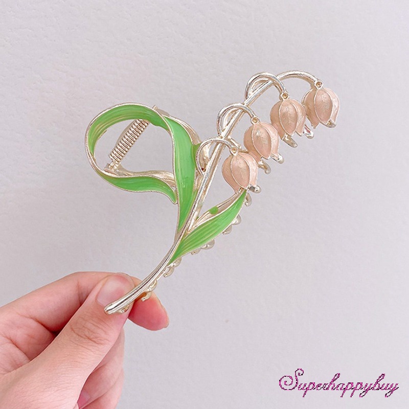 Kẹp Tóc Hình Hoa Lily Chống Trượt Thiết Kế Ngọt Ngào Cho Nữ
