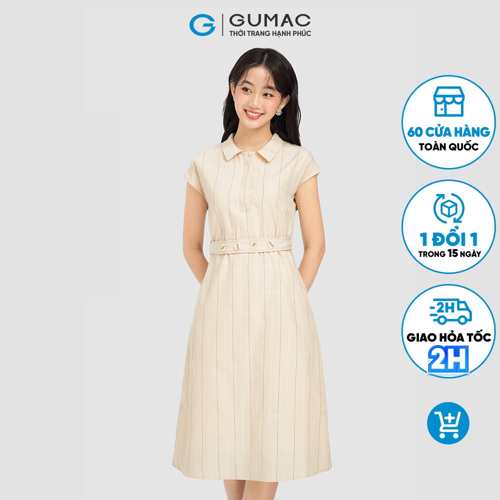 Đầm form suông tay liền thời trang GUMAC DC08067