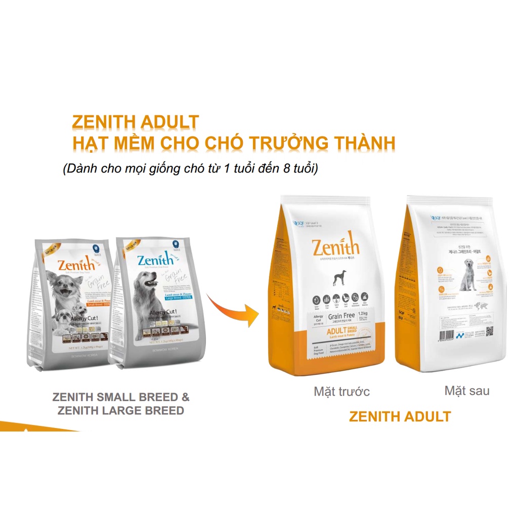 Hạt mềm zenith cho mèo