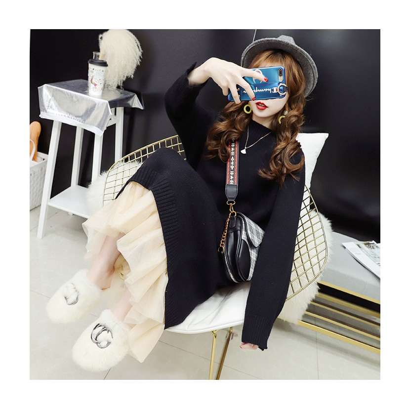 Váy Len Suông Dài Tay Nữ Hàng Quảng Châu Đẹp | BigBuy360 - bigbuy360.vn