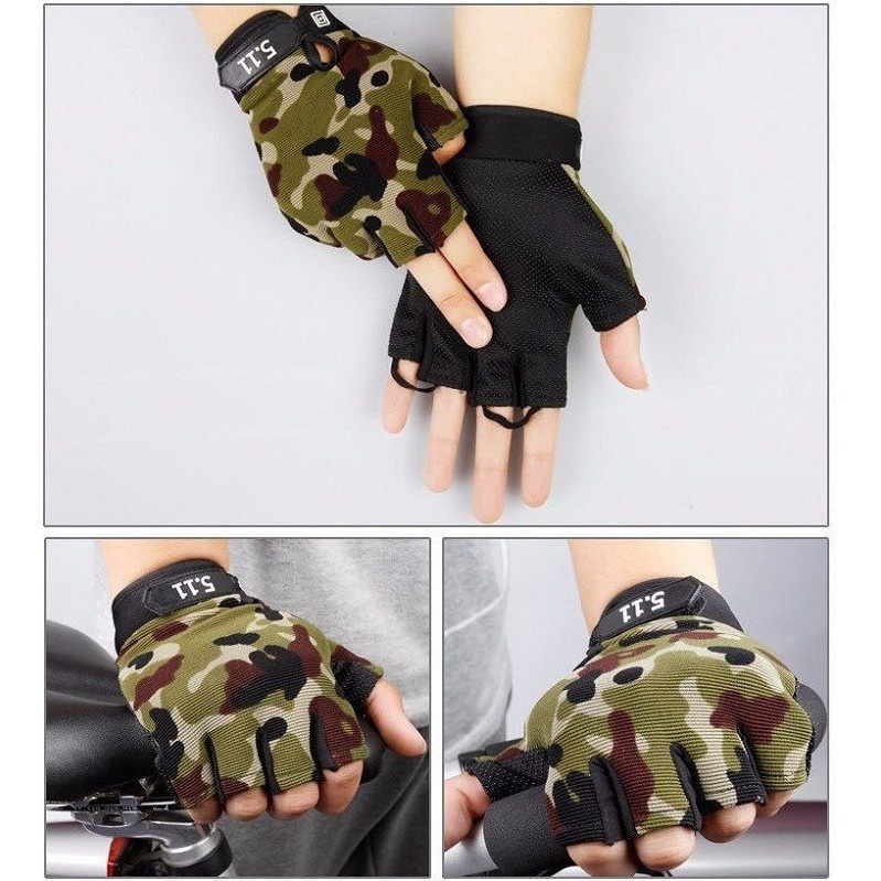 Găng Tay nam ngón cụt 511 đi phượt, đạp xe