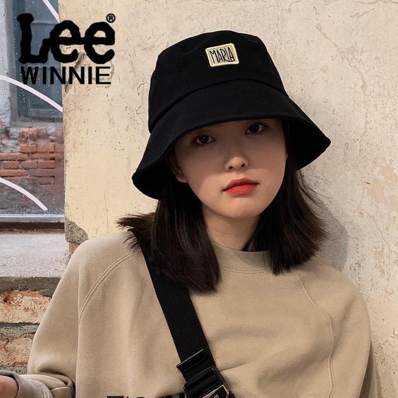 Mũ Bucket Màu Đen Chống Nắng Dễ Phối Đồ Thời Trang Xuân Hè Cho Cặp Đôi