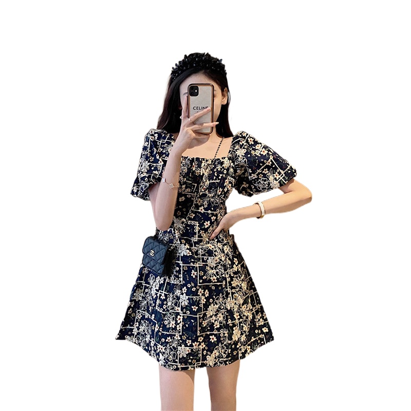 Đầm Perty in hoa thời trang mùa hè phong cách Hàn Quốc cho nữ