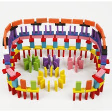 Bộ Domino Gỗ Màu 600 Chi Tiết Cho Bé Học Tập