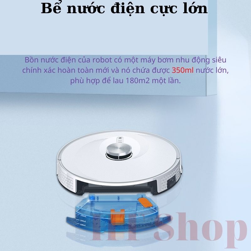 Robot hút bụi lau nhà, thông minh LDS12 tự sạc pin - điều khiển qua APP điện thoại - khả năng leo dốc cực đỉnh
