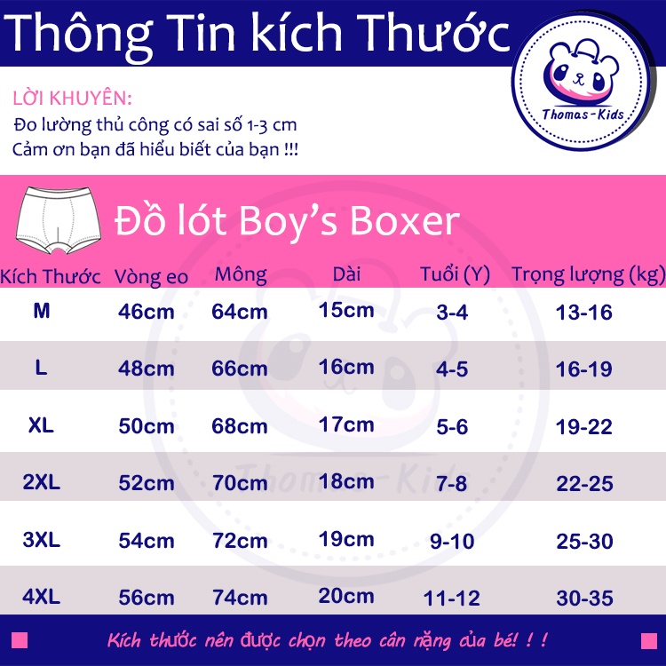 Bộ 5 Quần Lót Boxer Cotton In Họa Tiết Hoạt Hình Khủng Long / Hổ Dành Cho Bé Trai