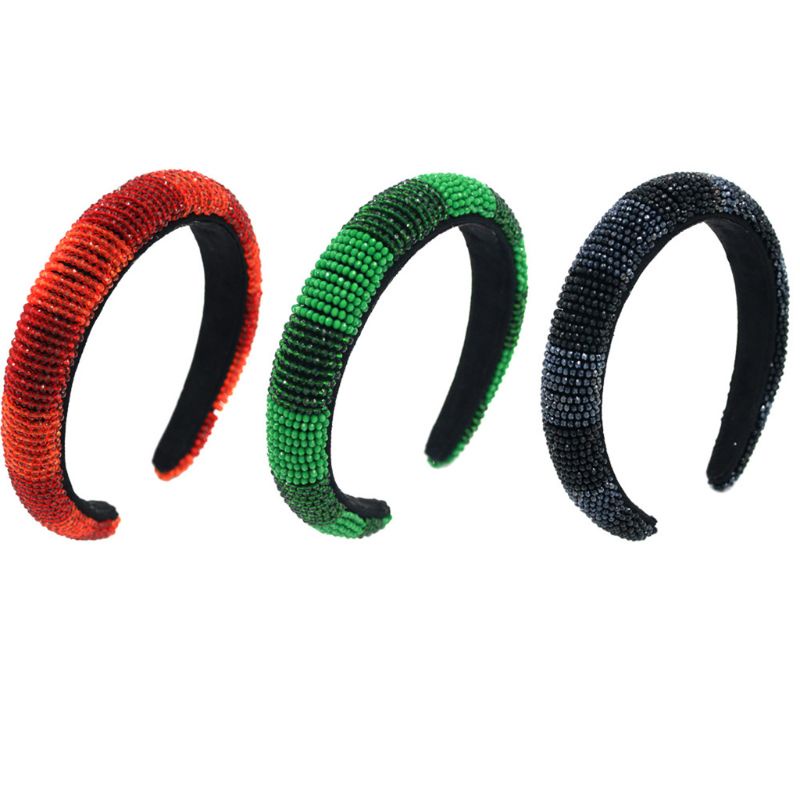 Băng Đô Cài Tóc Dày Dặn Đính Đá Thủ Công Phong Cách HAN Baroque Cổ Điển Cho Nữ