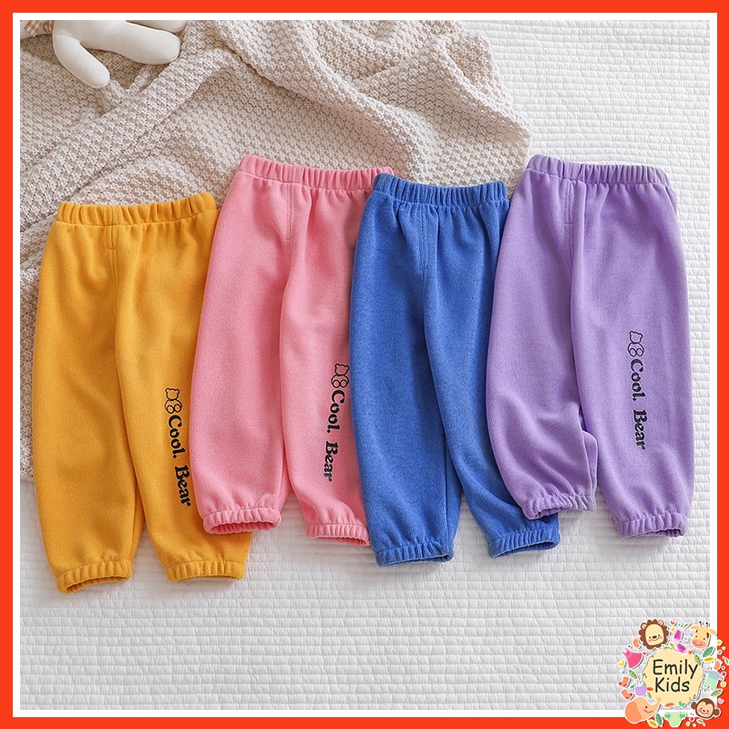 Quần Dài Lưng Thun Màu Kẹo Thời Trang Xuân Thu Cho Bé Trai Và Gái 1-6 Tuổi