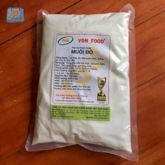 Muối đỏ, muối diêm VDN Food - phụ gia cho các sản phẩm từ thịt như xúc xích, nem chua, giò chả, lạp xưởng | BigBuy360 - bigbuy360.vn