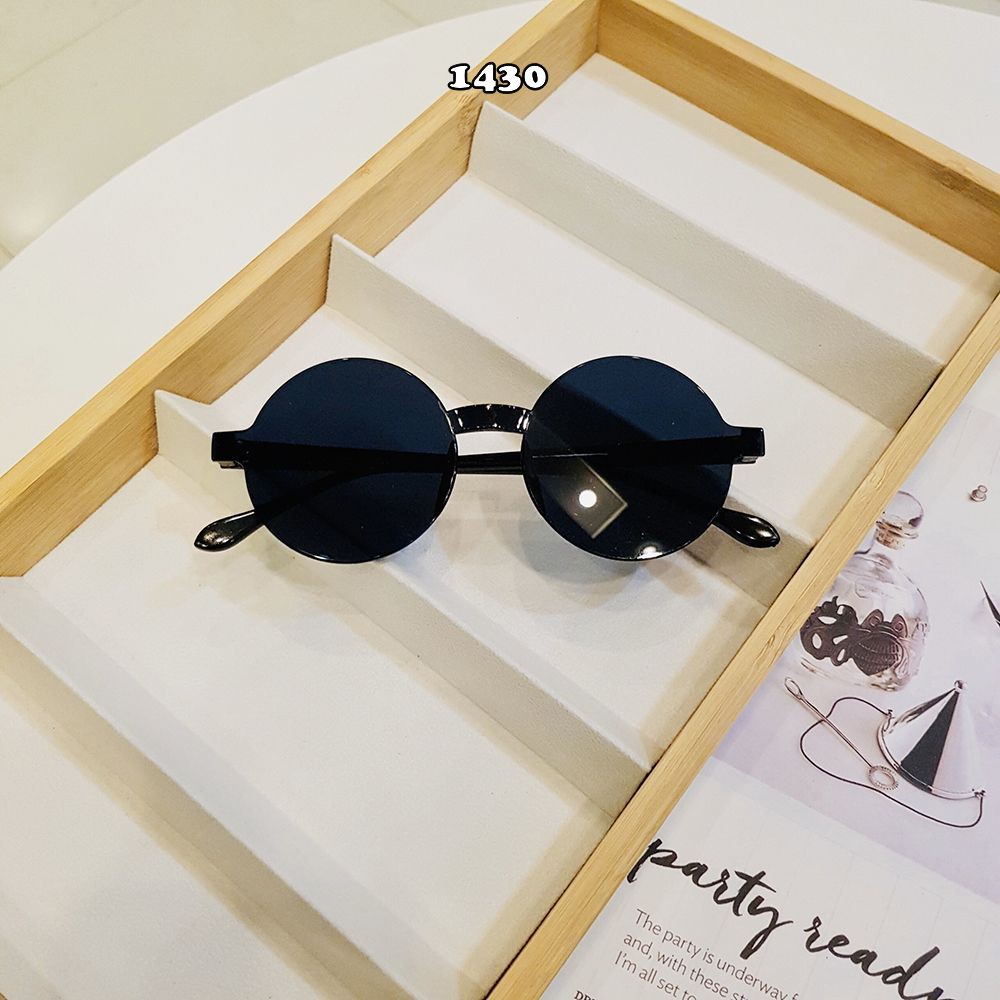 Kính mát nữ thời trang cao cấp gọng tròn FREESHIP mắt kính râm nam nữ sành điệu giá rẻ Ah1430