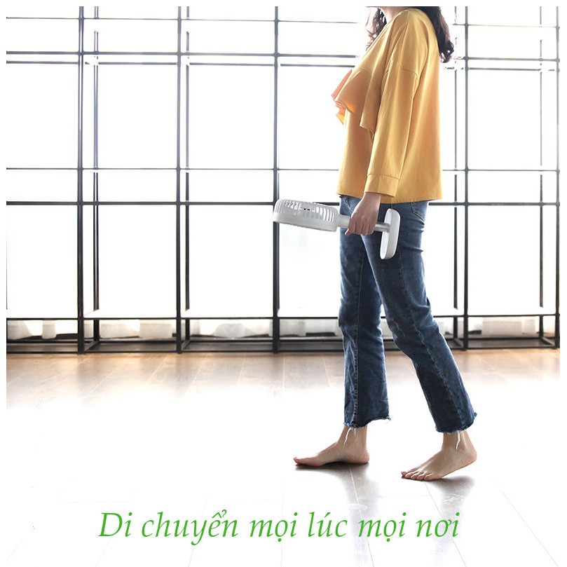 Quạt sạc mini đặt bàn (4000-10000mAh) bẻ góc 45 độ, thời gian sử dụng lên đến 21 - 60H giờ, an toàn cho trẻ YOOBAO F1 | BigBuy360 - bigbuy360.vn