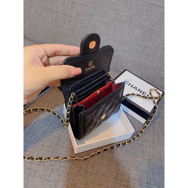 Ví xinh da gạo full box có dây đeo chéo