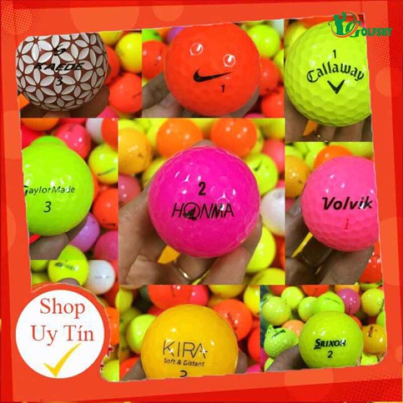 COMBO 10 QUẢ BÓNG GOLF MÀU MỚI 90%