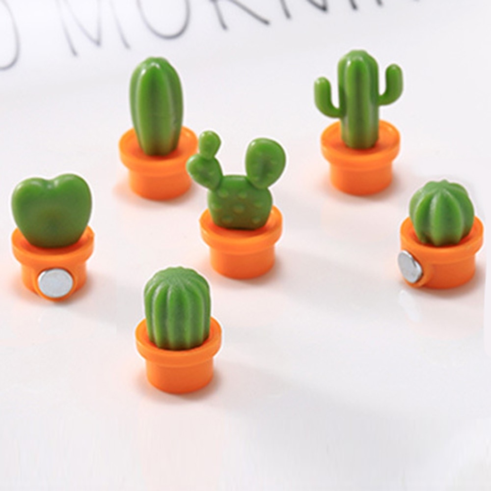 Set 6 Nam Châm Hít Tủ Lạnh Hình Cây Xương Rồng Dễ Thương