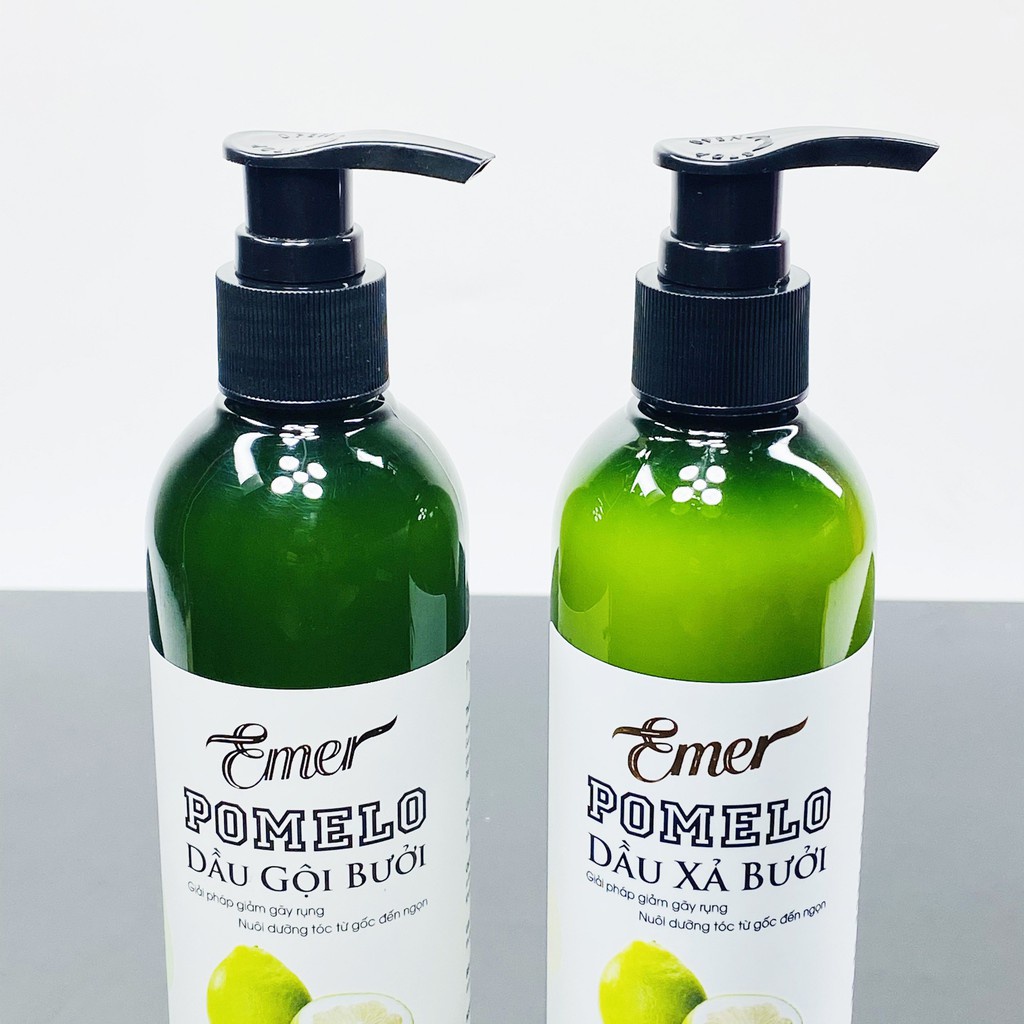 Combo dầu gội dầu xả kích mọc tóc pomelo Emer 300ml giảm rụng kích thích mọc tóc nhanh hơn dưỡng tóc suôn mượt Garin