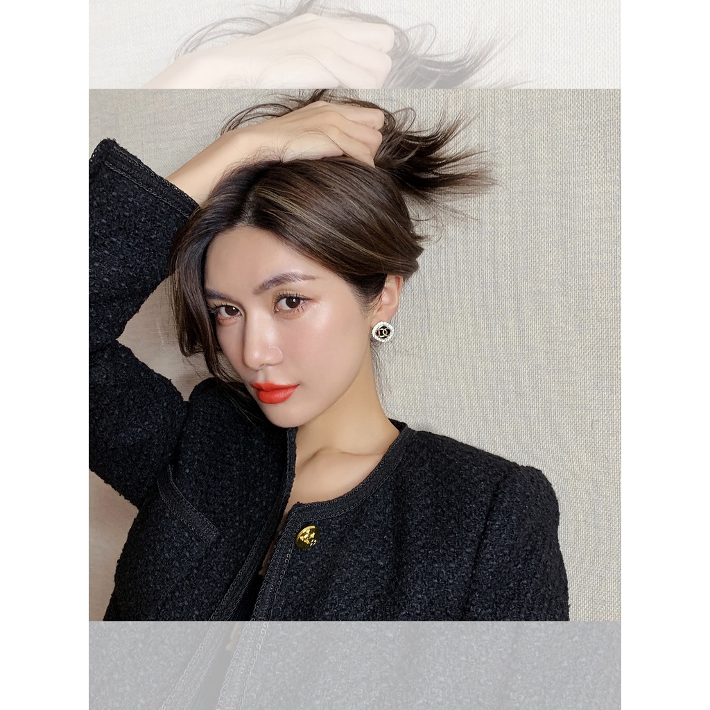 Khuyên Tai Hình Vuông Mạ Bạc 925 Thời Trang 2021 Phong Cách Mới Dành Cho Nữ