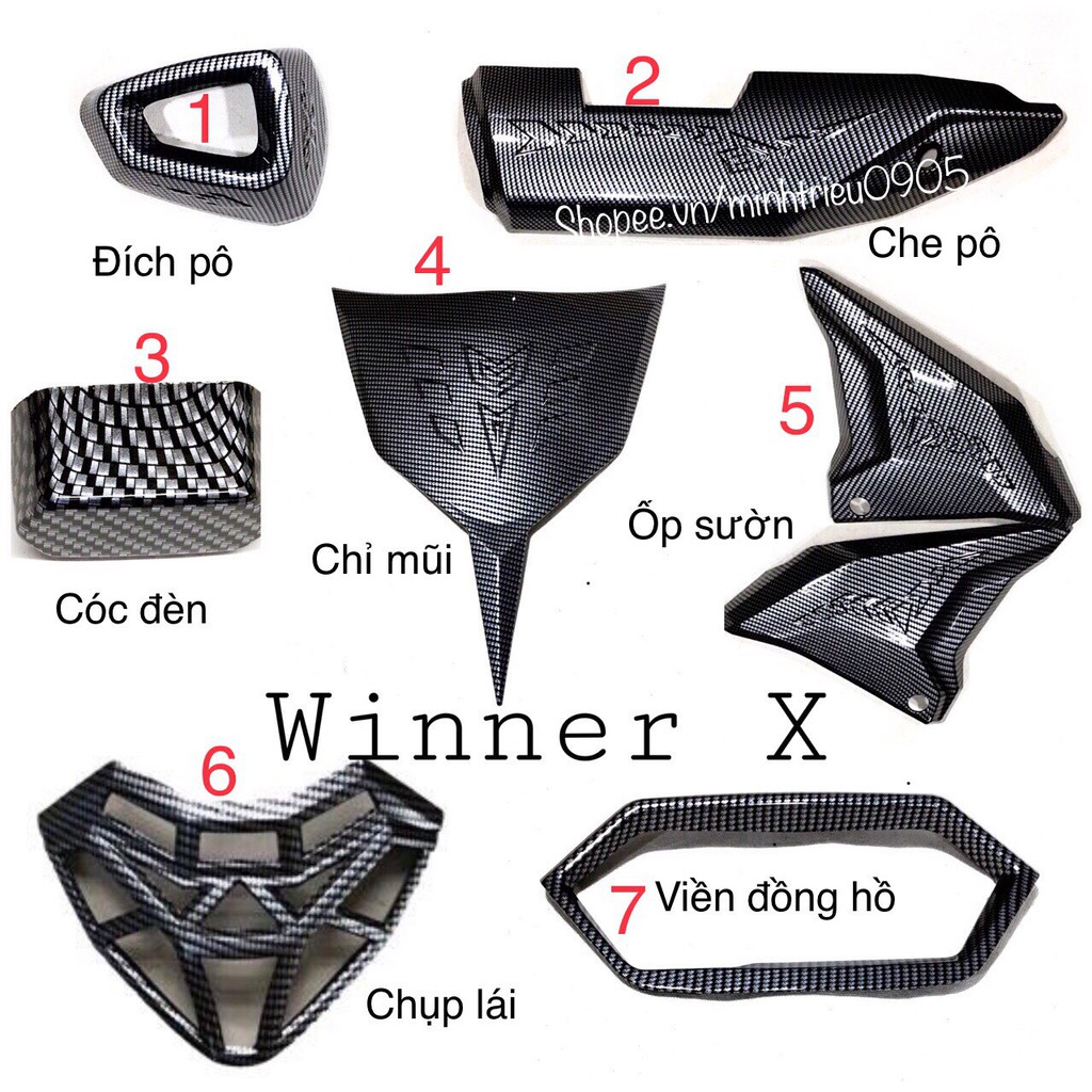 Bộ ốp carbon WINNER X