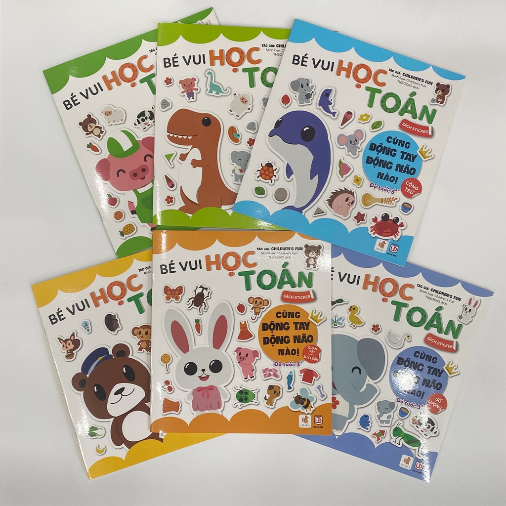 Sách Sticker Bóc Dán - Bé Vui Học Toán - Cùng Động Tay Động Não Nào Quyển Lẻ Tùy Chọn