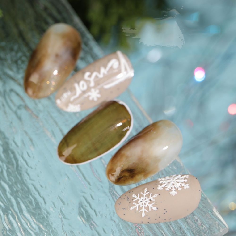 [Hàng mới về] Miếng dán tự trang trí móng tay họa tiết giáng sinh 5D