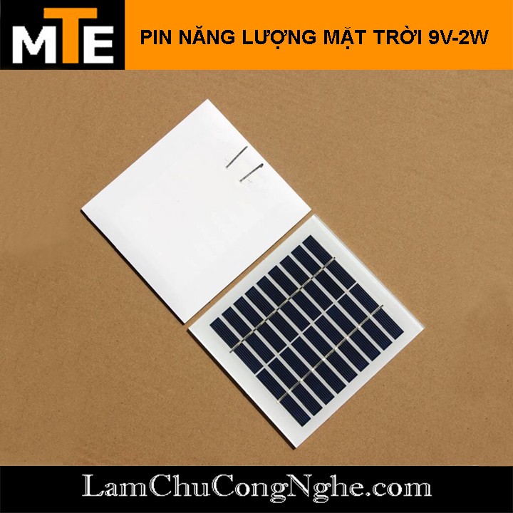 Tấm pin năng lượng mặt trời 9V 2W và 150mA  NLMT